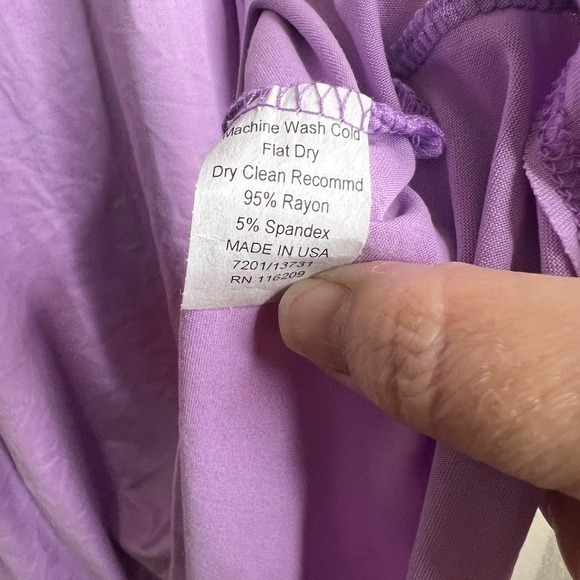 Velvet Torch Los Angeles Purple Long Sleeve V Neck Midi Dress XS - Picture 3 of 8